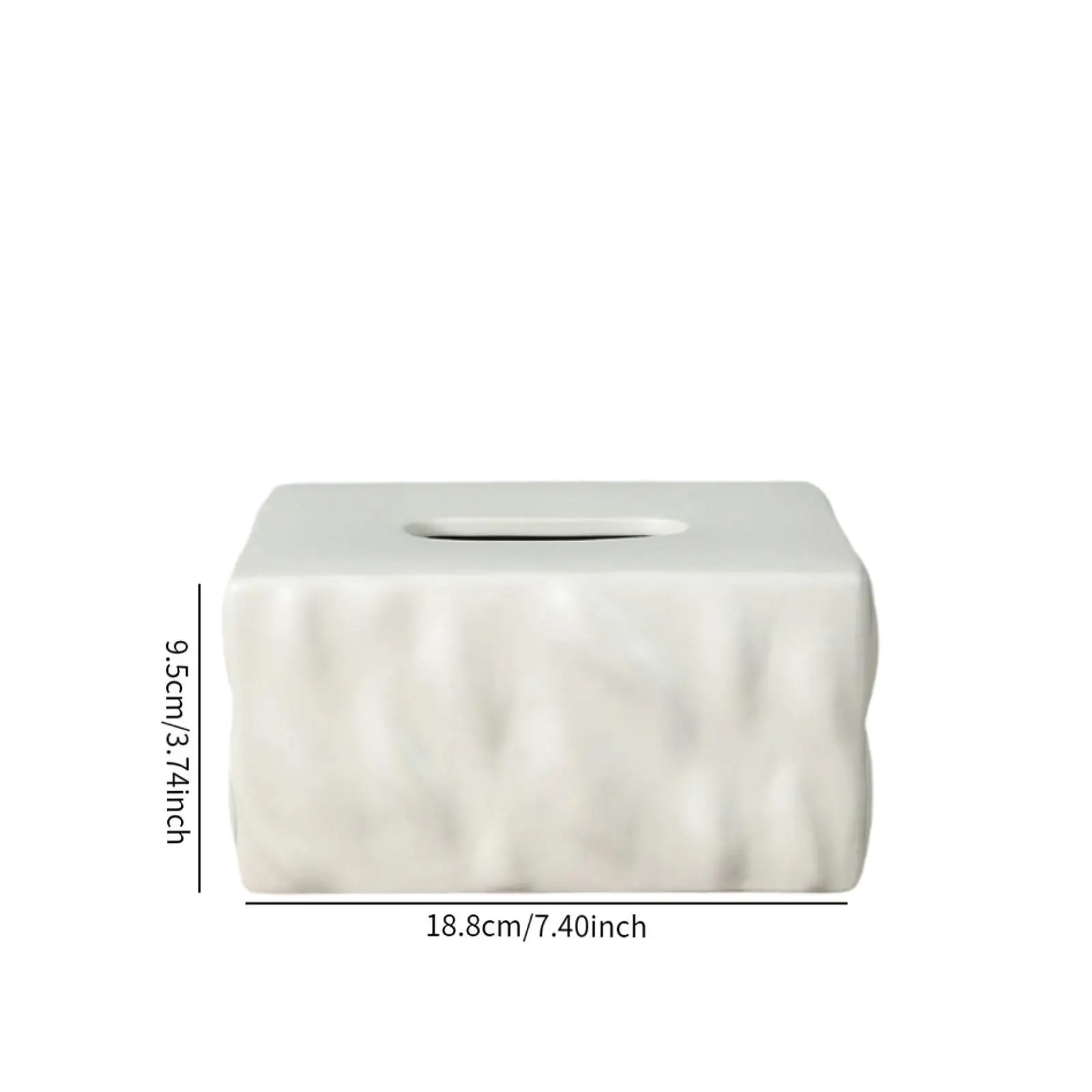 Rectangular Napkin Storage Box Napkin Organizer Cover Ceramic Tissue Box for Desk Office Bedroom Car Restaurant 6