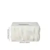 Rectangular Napkin Storage Box Napkin Organizer Cover Ceramic Tissue Box for Desk Office Bedroom Car Restaurant 6