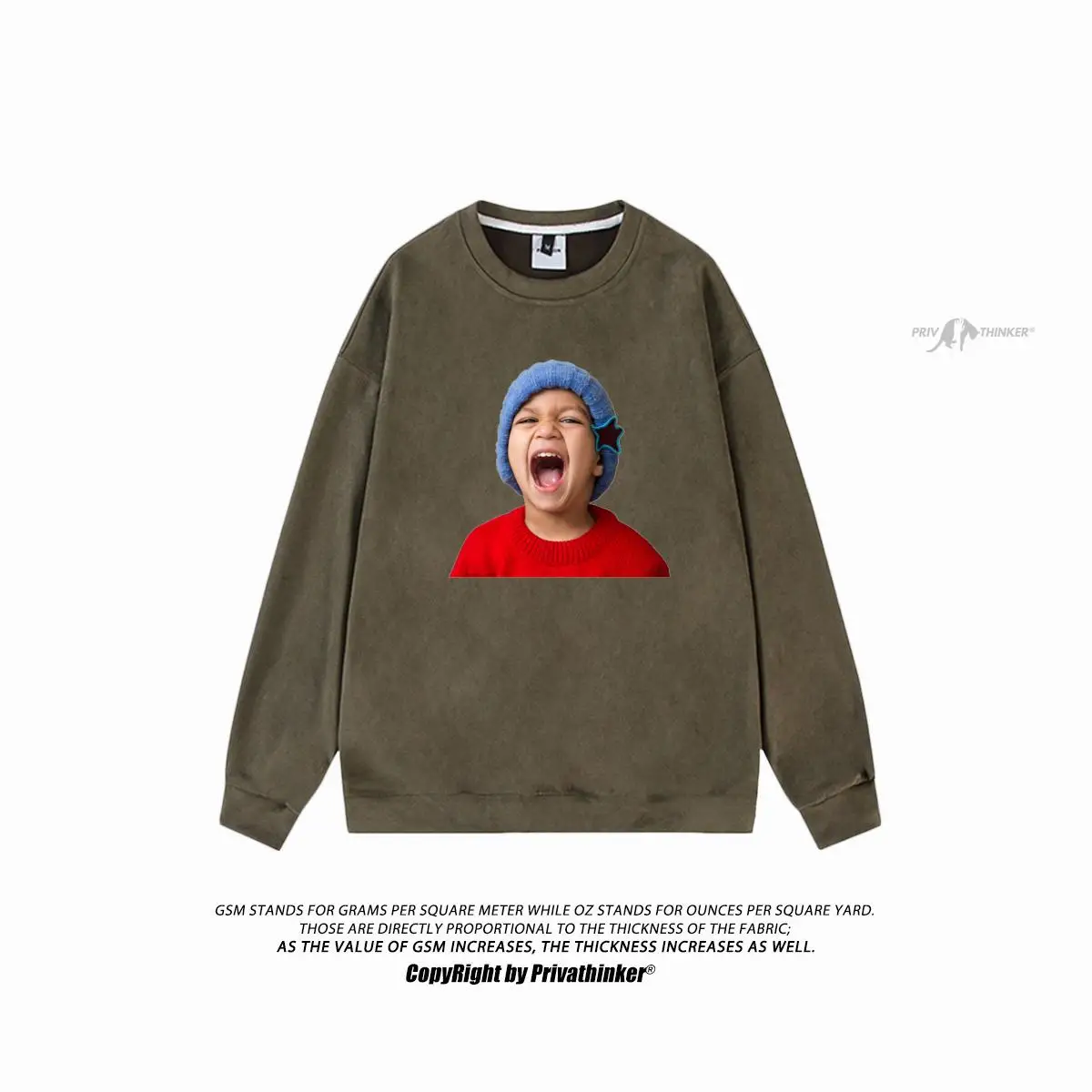 

Baby's Laugh Graphci Sweatshirts Men Casual Loose Tops Brand Quality Suede Man Hoodies Autumn Winter Unisex Pullover Tops
