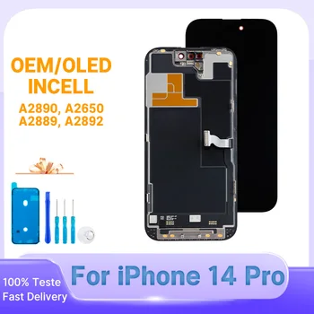 AMOLED LCD per iPhone 14 Pro Display Testato 3D Touch Screen Digitizer Assembly per iPhone 14 Pro Display Componente di ricambio