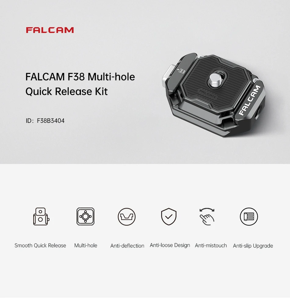 F38 Multi-Hole Quick Release System Plate Universal DSLR Camera Gimbal Arca Swis