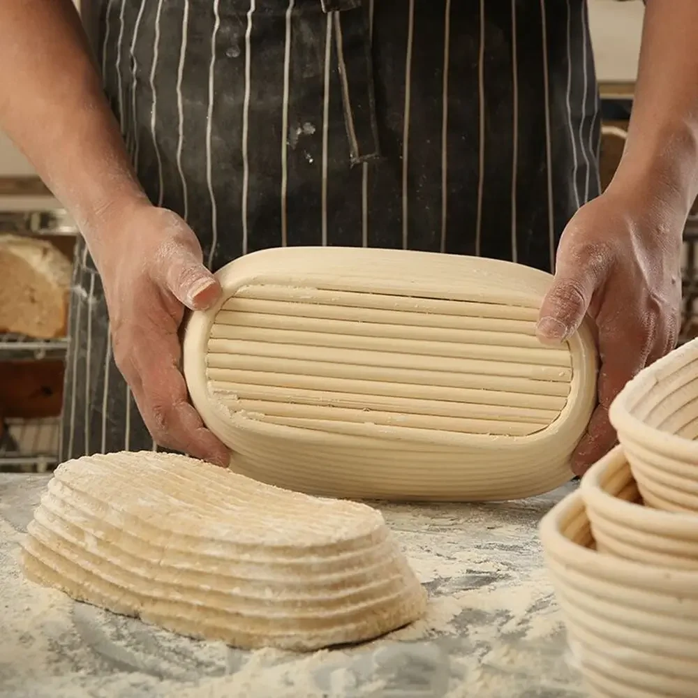Bread Proofing Proving Wicker Rattan Basket Bread Fermentation Liner Baskets Dough Rising Long Banneton Brotform Baking Supplies 3