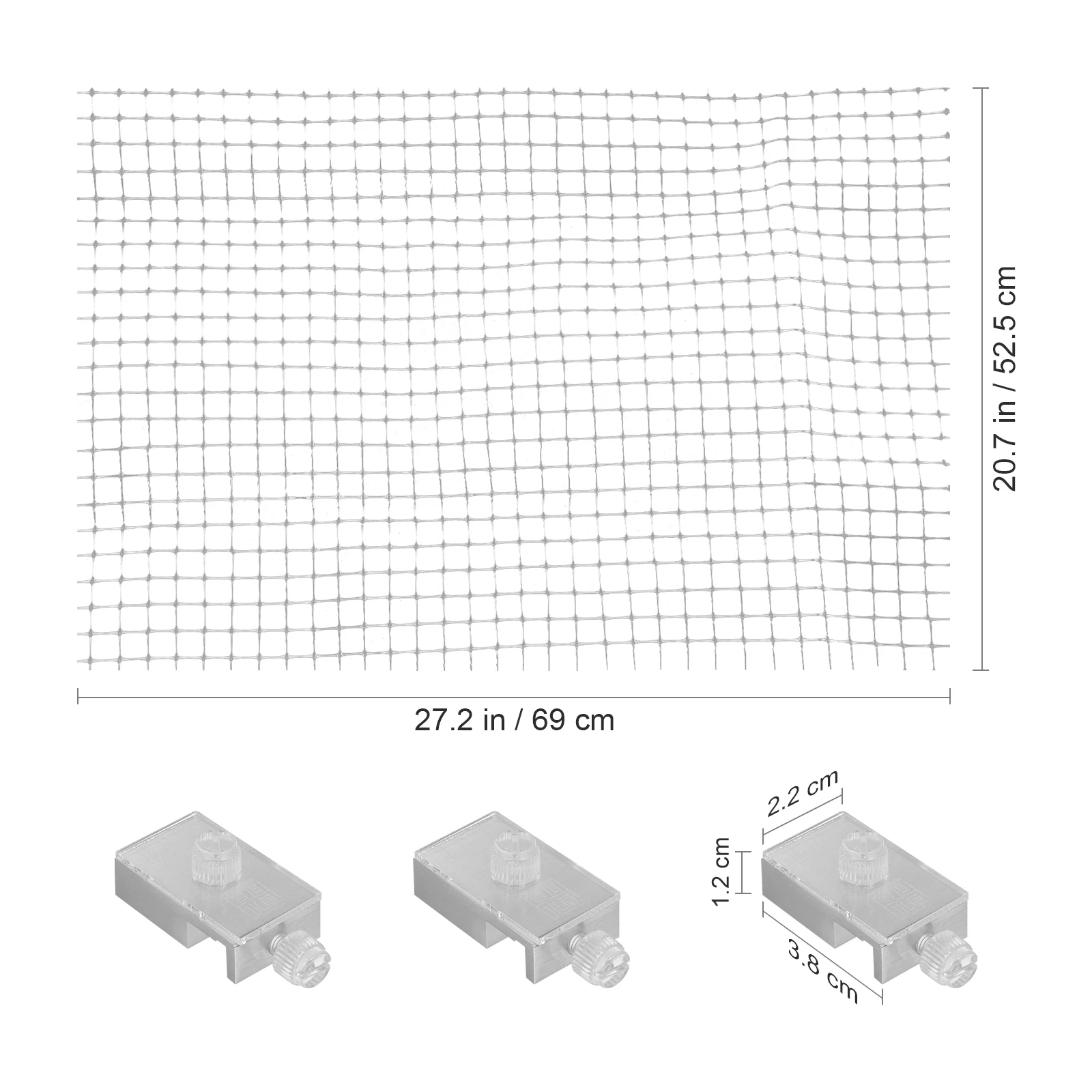 Fish Tank Cover 1 Set Fish Tank Anti-escaping Net Invisible Aquarium Mesh Cover Fixed Anti Jumping Fish Tank Netting Cover Replacement Accessory