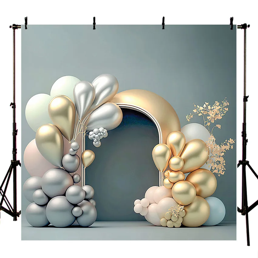 

Mehofond Photography Background Arch Balloon Flowers Girl Birthday Party Cake Smash Wedding Portrait Decor Photo Backdrop Studio