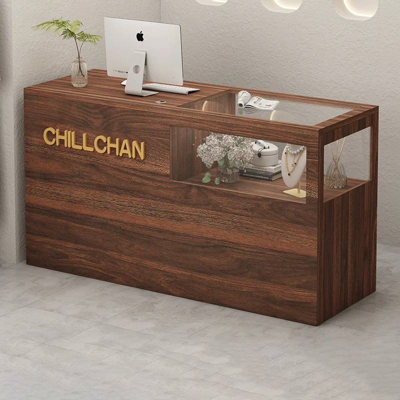 Beauty Bar Counter Cabinet Reception Desks Commercial Furniture