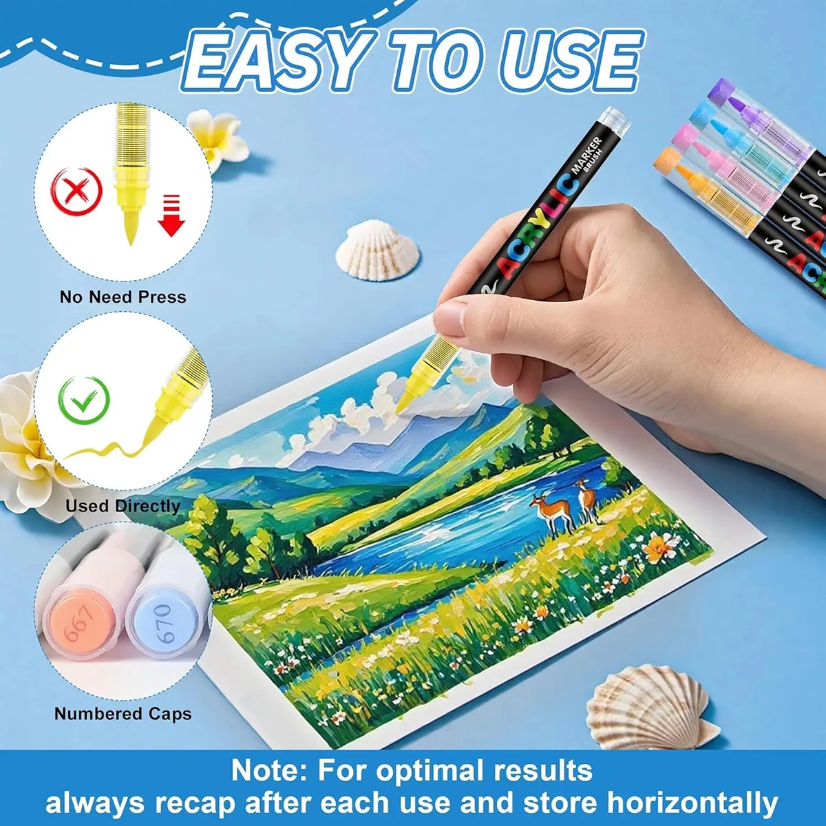 72 Color Paint Pens Set 6