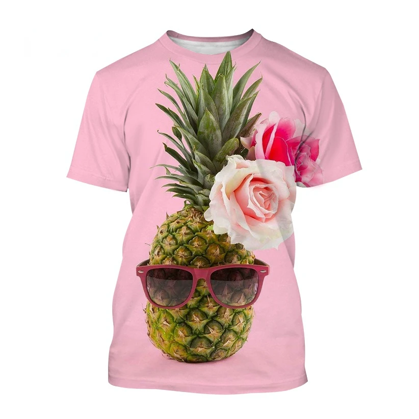 

New Fashion Pineapple 3D Printing T-shirt Unisex Funny Fruit Cool Harajuku Short Sleeve Summer T-shirt t men clothing
