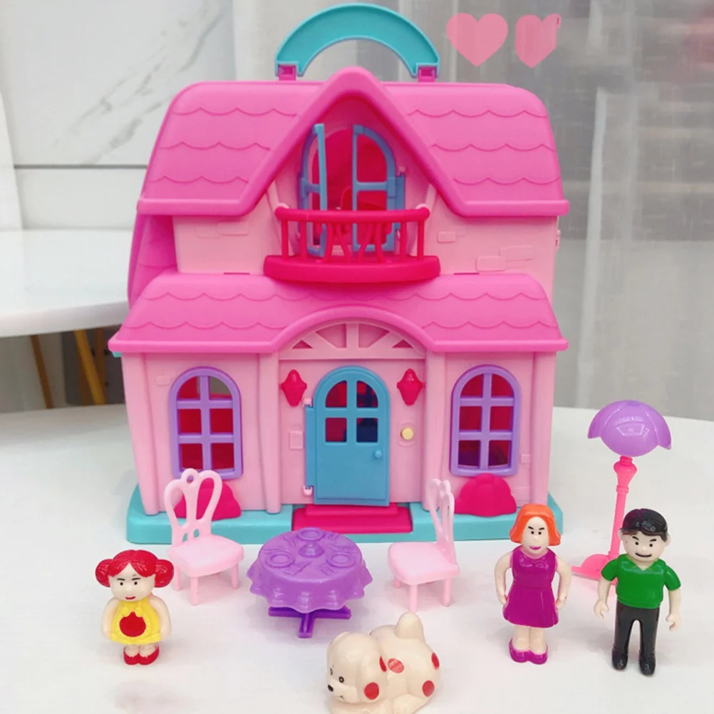 

Toyandona Mini Villa Birthday Gift Girl House Children Family Simulation Game Role Toy