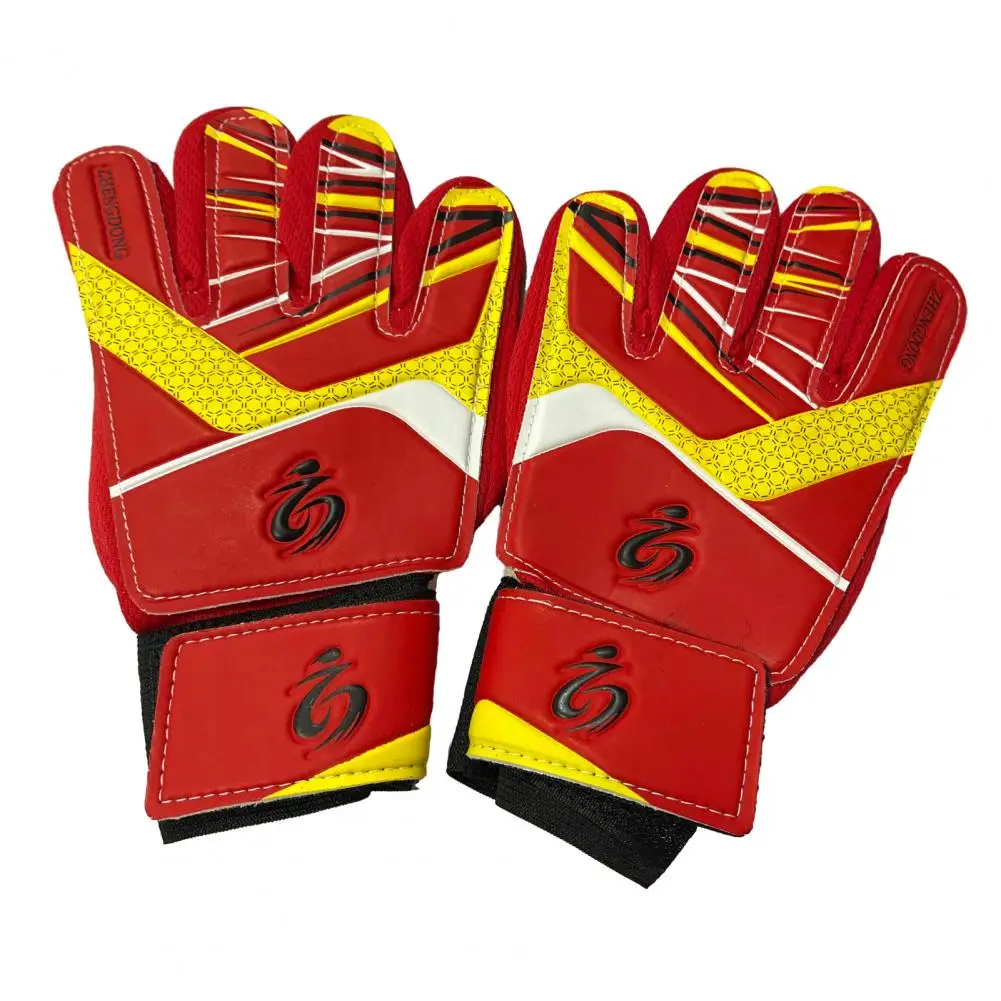 thumbnail image 1 of Guantes de portero de fútbol para niños, guantes de fútbol, protección de manos ajustable, agarre fuerte, guantes de palma, accesorios de fútbol, 1 of 5