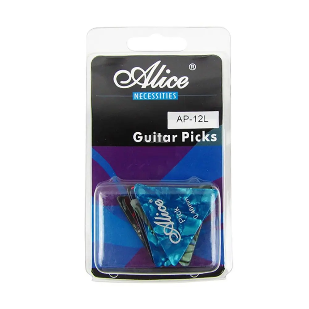 12Pcs High-quality Celluloid Guitar Picks Professional Mixed Thickness Guitar Plectrum Accessories Mediator