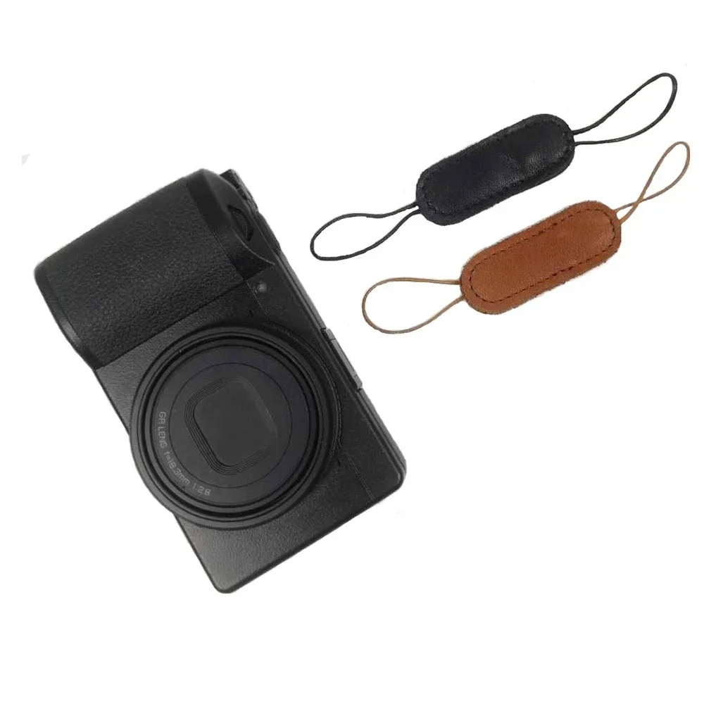Leather Hand Finger Ring Band Lanyard Strap Sling Handle Camera String Cowhide Bracelet for Ricoh GR2 GRII GR3x GRIII Accessory camera strap