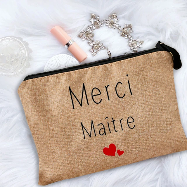 Pochette personnalisée Trousse de toilette personnalisable Merci