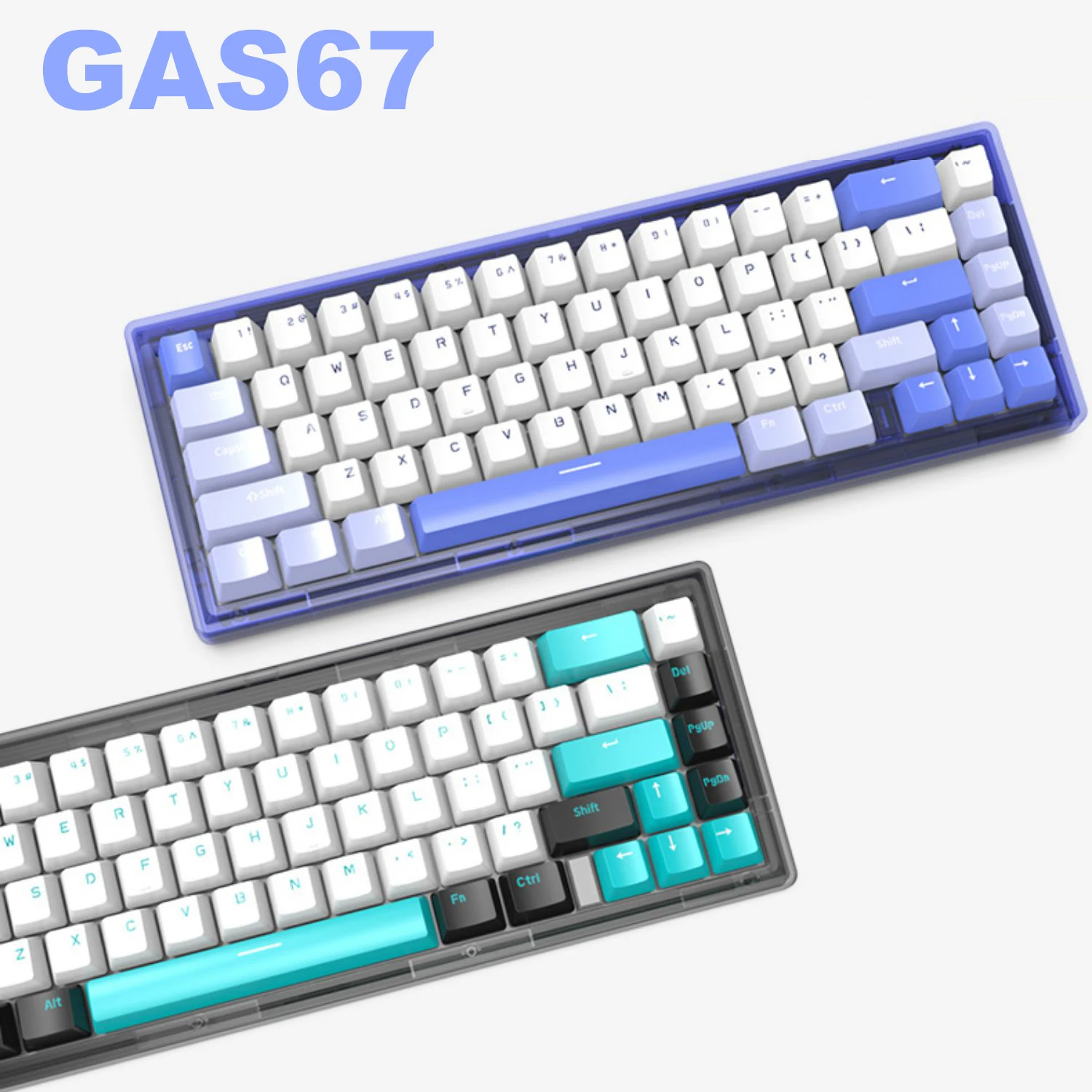 

GAS67 Gasket Mechanical Keyboard Hot-swap 2.4Ghz/Bluetooth-compatible 5.0/USB-C Wireless Wired 2000mAh Battery RGB