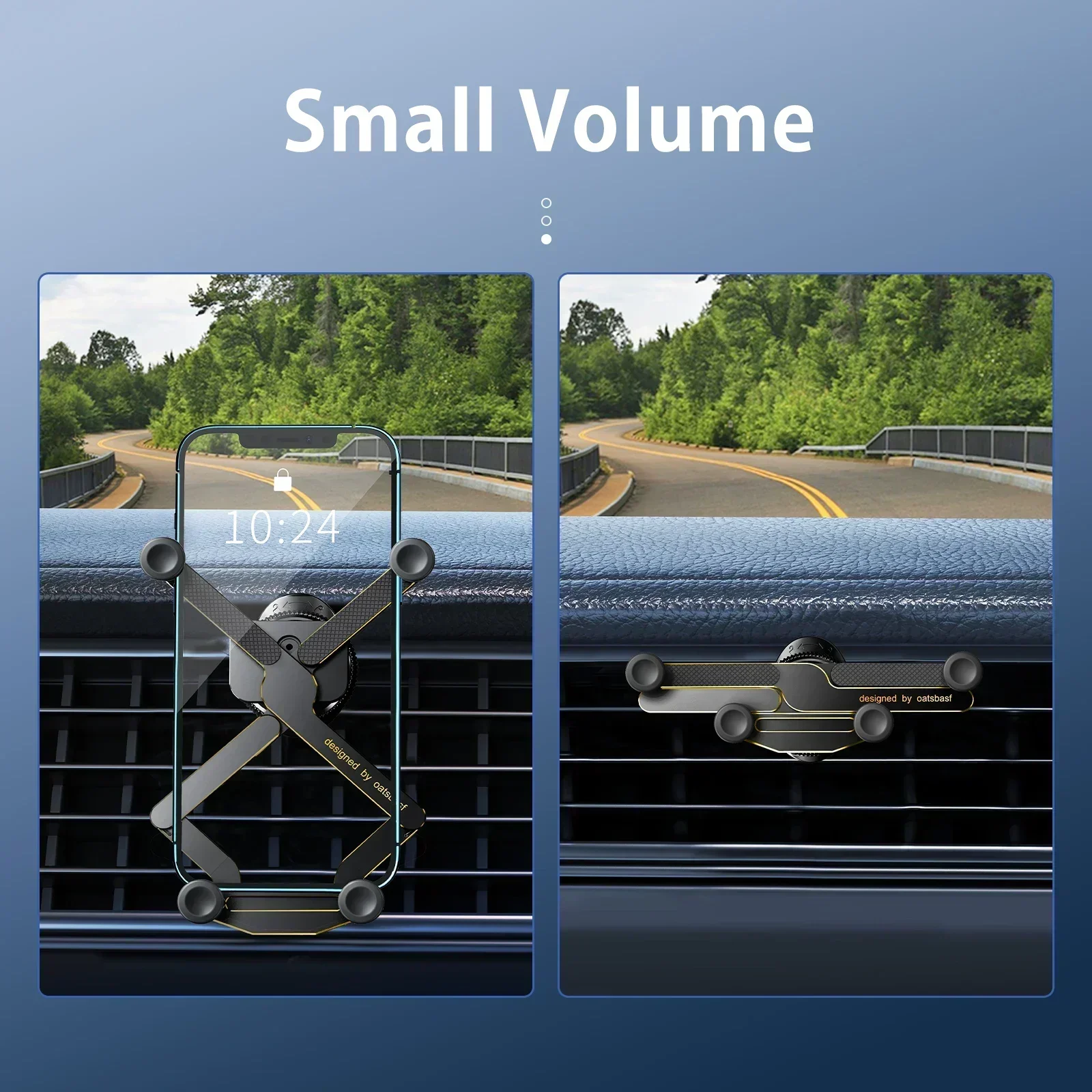 Eary Car Phone Holder Mount Gravity Car Phone Mount with Sturdy Air Vent Clip Cell Phone Stand for iPhone Samsung & All Phones