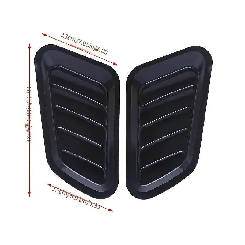 Car Hood Decoration Realistic Air Outlet Design Simulation Air Vent Fake Intake Body Creative Durable Pasted Leaf Board