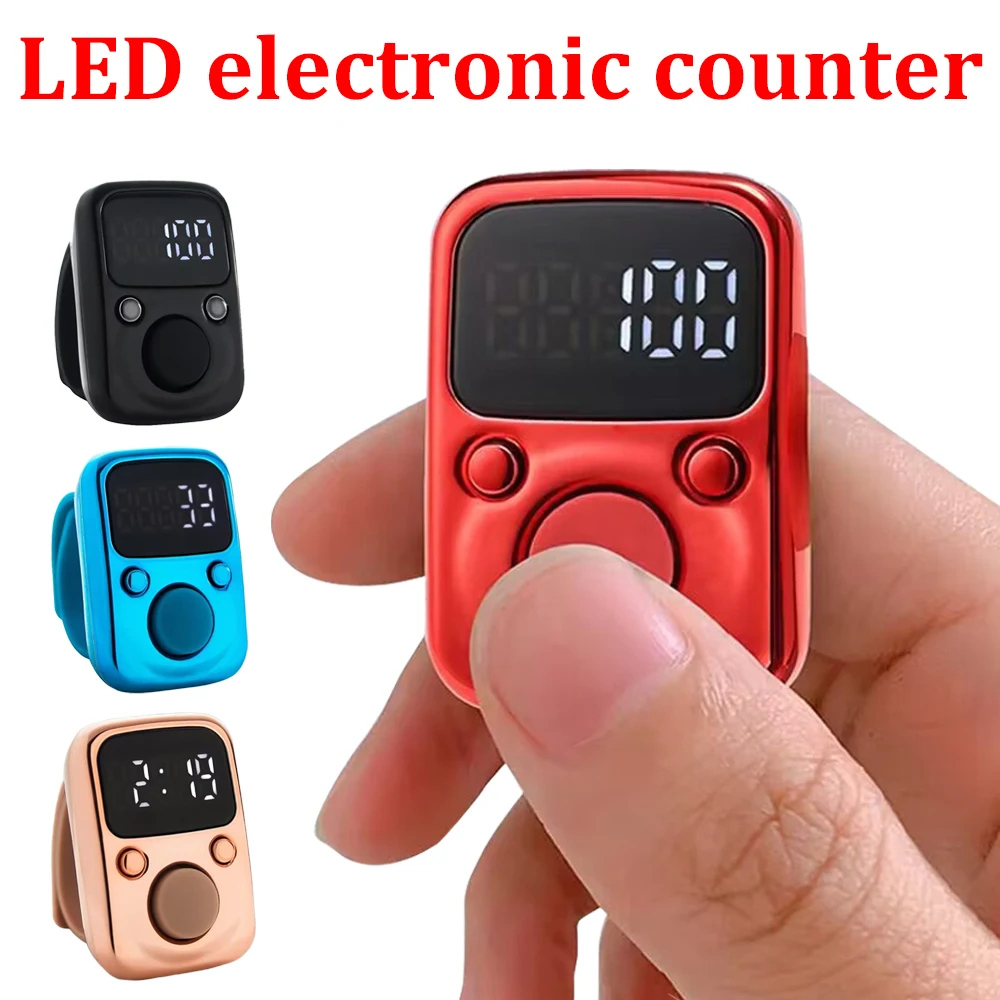 

Electronic Finger Counter Luminous Digital Display Rechargeable Tally Counter for Stitchs Marker Sewing Buddhas Pray Soccer