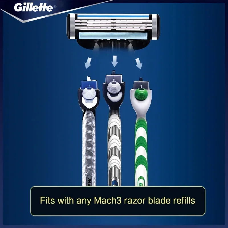 Premium Gillette Manual Shaver for Men - 3-Layer Blade System for Precision Shaving and Hair Removal