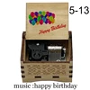 creative color print Music Box music happy birthday mechanical Musical Box Decorative Boxes kids wife girlfriend Birthday Gift 3