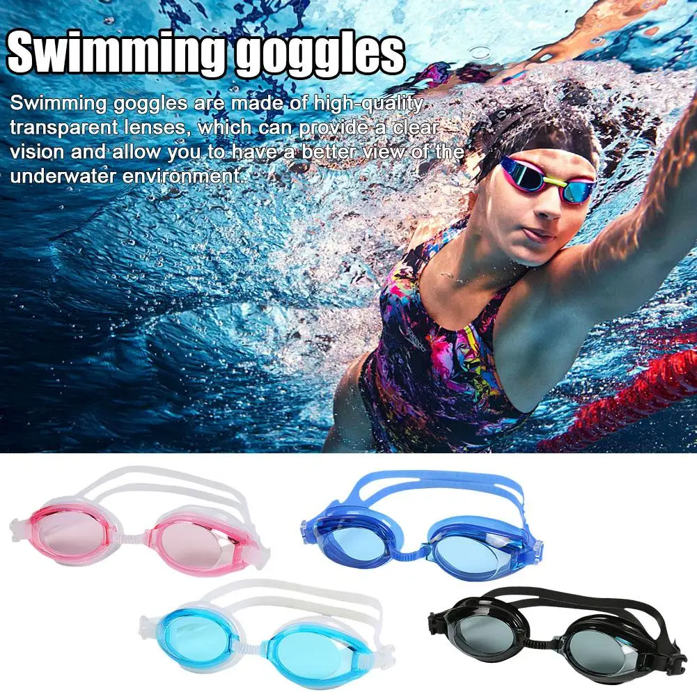 

High-definition Swimming Goggles For Adult Swimming Equipment Adult Waterproof Glasses Flat Transparent Diving Goggles S1M4