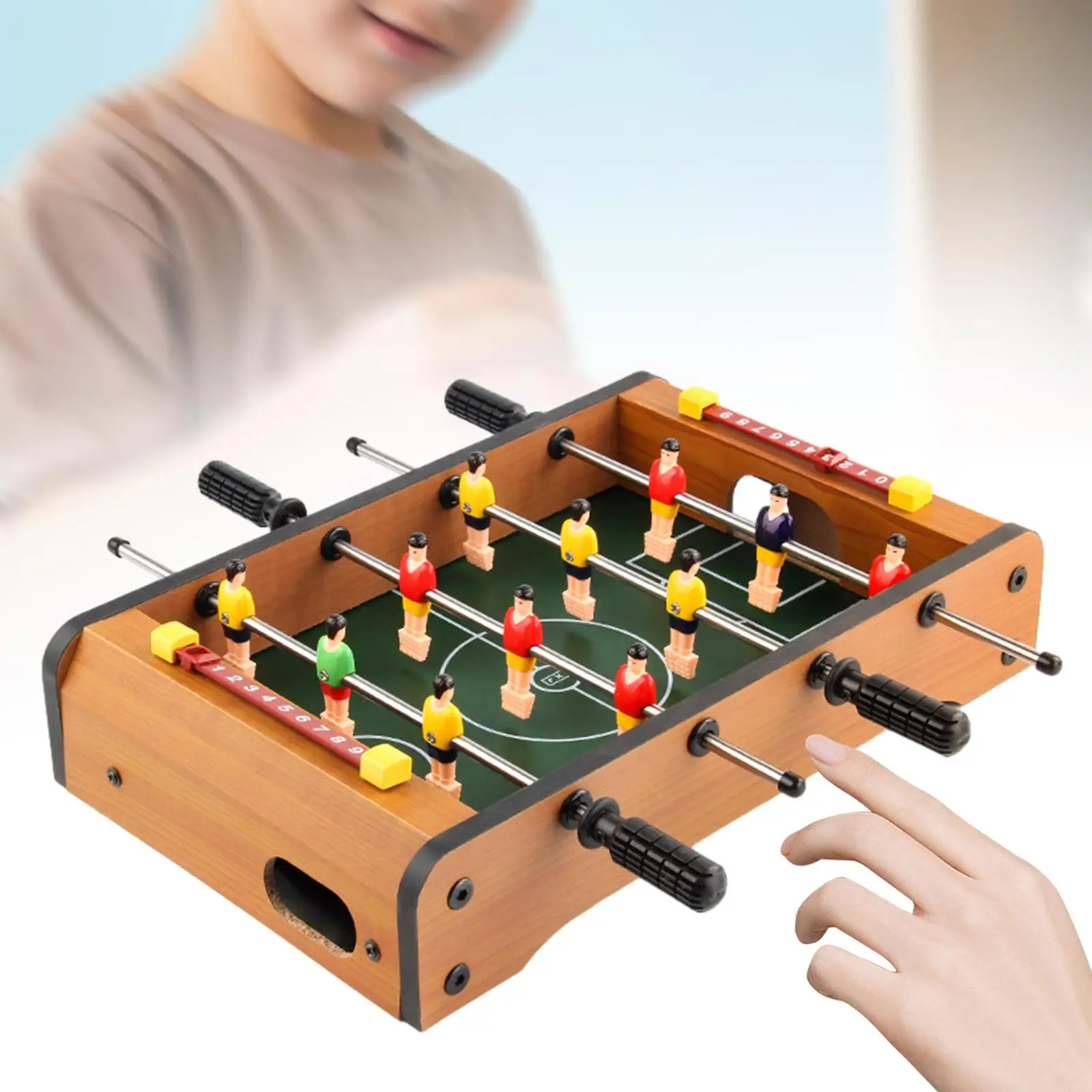 Tabletops Football Table Games Educational Toys Gift Portable Recreational Hand Soccer for Adults Indoor Game Room Kids Outdoor