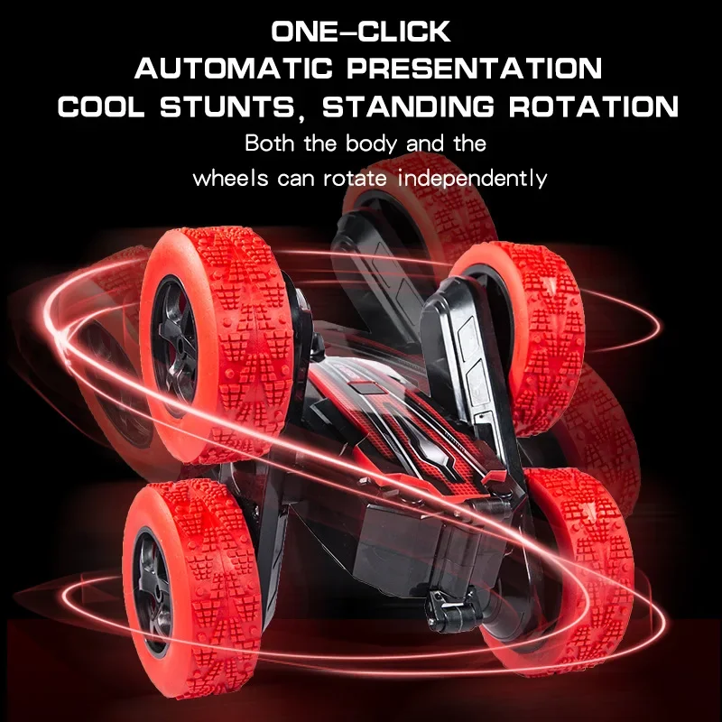 RC카 라디오 제스처 유도 듀얼 리모컨 차량, 360 도 플립 롤 라이트 드리프트 스턴트, 어린이 소년, 4wd, 2.4G
