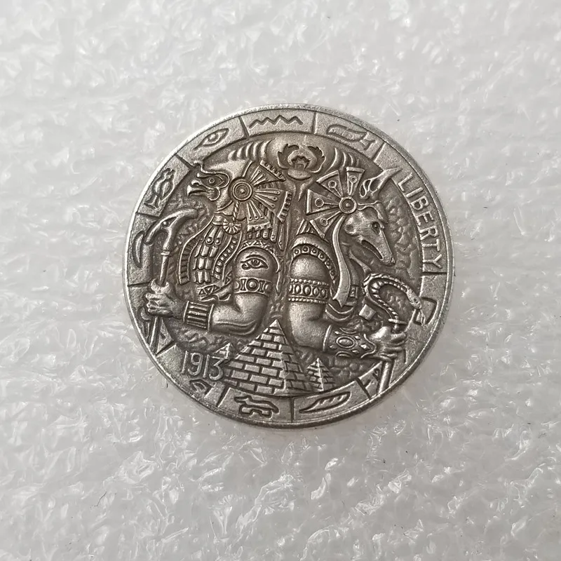 American 1913 Hobo Coin Buffalo Silver Plated Collection Commemorative Coin Gift Challenge Coin