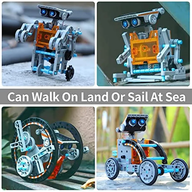 12-in-1 STEM Solar Robot Kit Educational Science Experiments for 8-13 Year Olds
