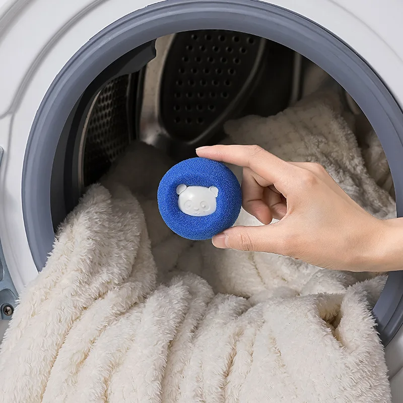 Bola reutilizable para quitar el pelo de mascotas, herramienta de limpieza  de bolas de lavandería, filtro de lana para lavadora