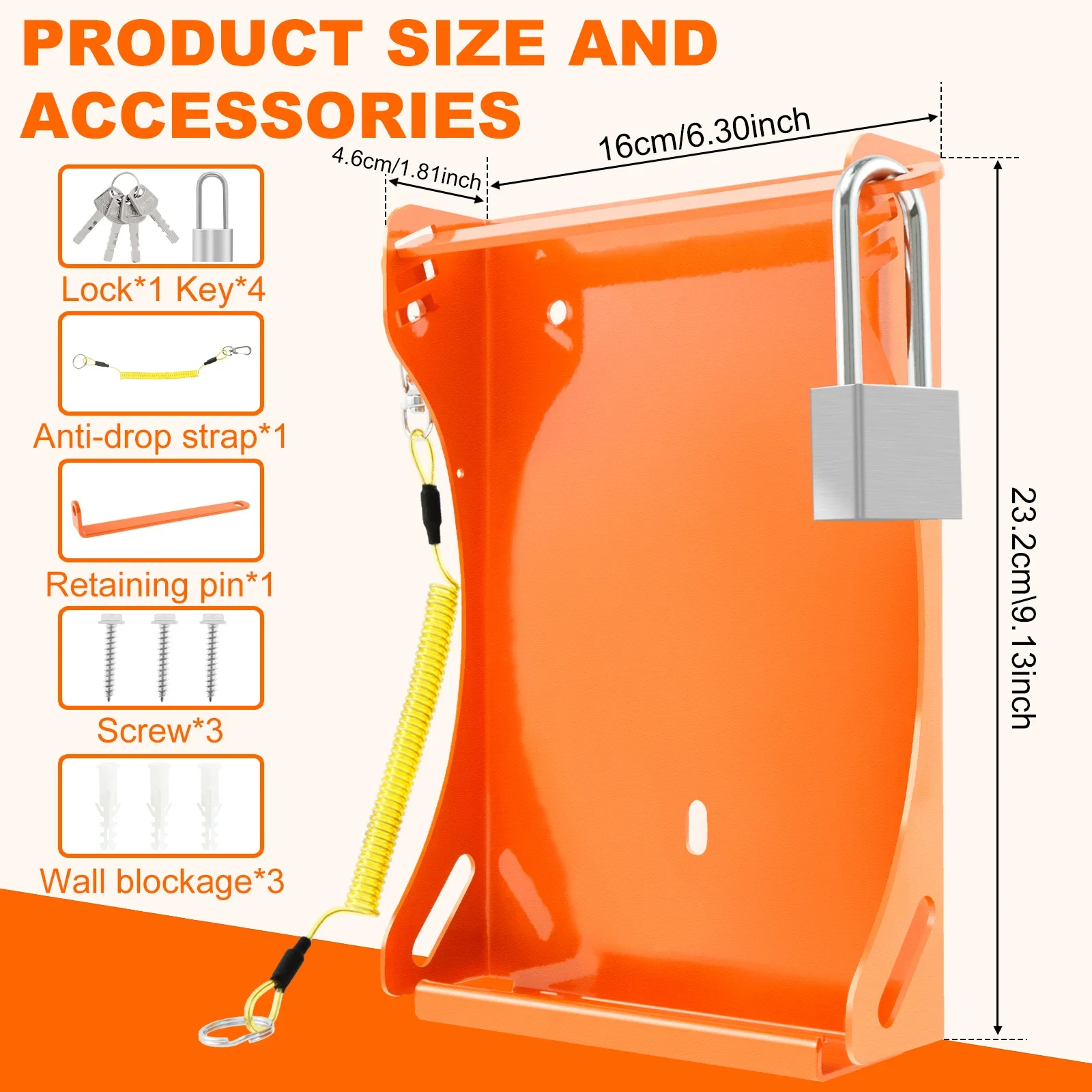 Handheld Leaf Blower Storage Rack Rustproof Leaf Blower Wallmount Bracket Heavy Duty Sturdy Storage Holder for BG-50