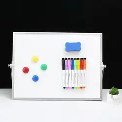 Magnetic Whiteboard Blunt Edge Design Whiteboard Portable Double-sided Magnetic Desktop Whiteboard Ideal for Home Office