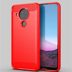Shockproof Soft Silicone Protective Bumper Phone Case Cover for Nokia 1.4 (Red)