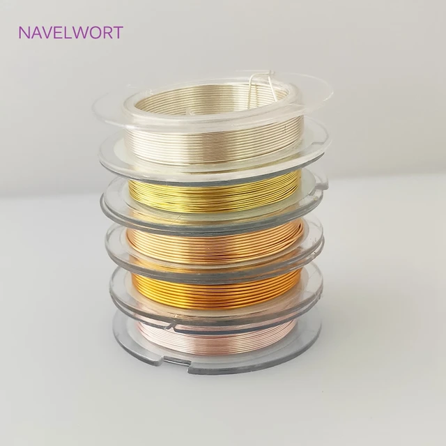 Color Retaining Copper Metal Wire Cord Thread For DIY Jewelry Craft Silver  Gold