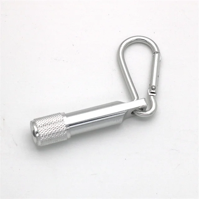 Porte-clés Lampe De Poche LED Mini - Survie EDC Camping - Titane - Neuf