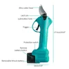 35mm Brushless Electric Pruning Shears Garden Tool Pruner Cordless Electric Garden Scissors Branches Cutter with 0/1/2 Battery 3
