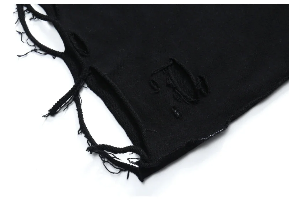 Camisolas rasgadas de manga comprida para homens e mulheres, pulôveres de ombro, streetwear com buracos rasgados, roupas grunge, sloth tops, primavera