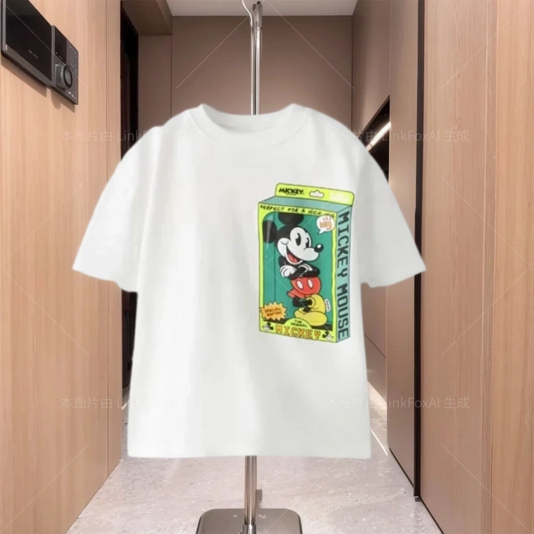 Description Picture 3 of itemMickey Boys 2pc/set Summer Clothing New Style Children Short-sleeved Suit Loose Fashion Popular Baby Girl Boy Tracksuit Iconic Brand