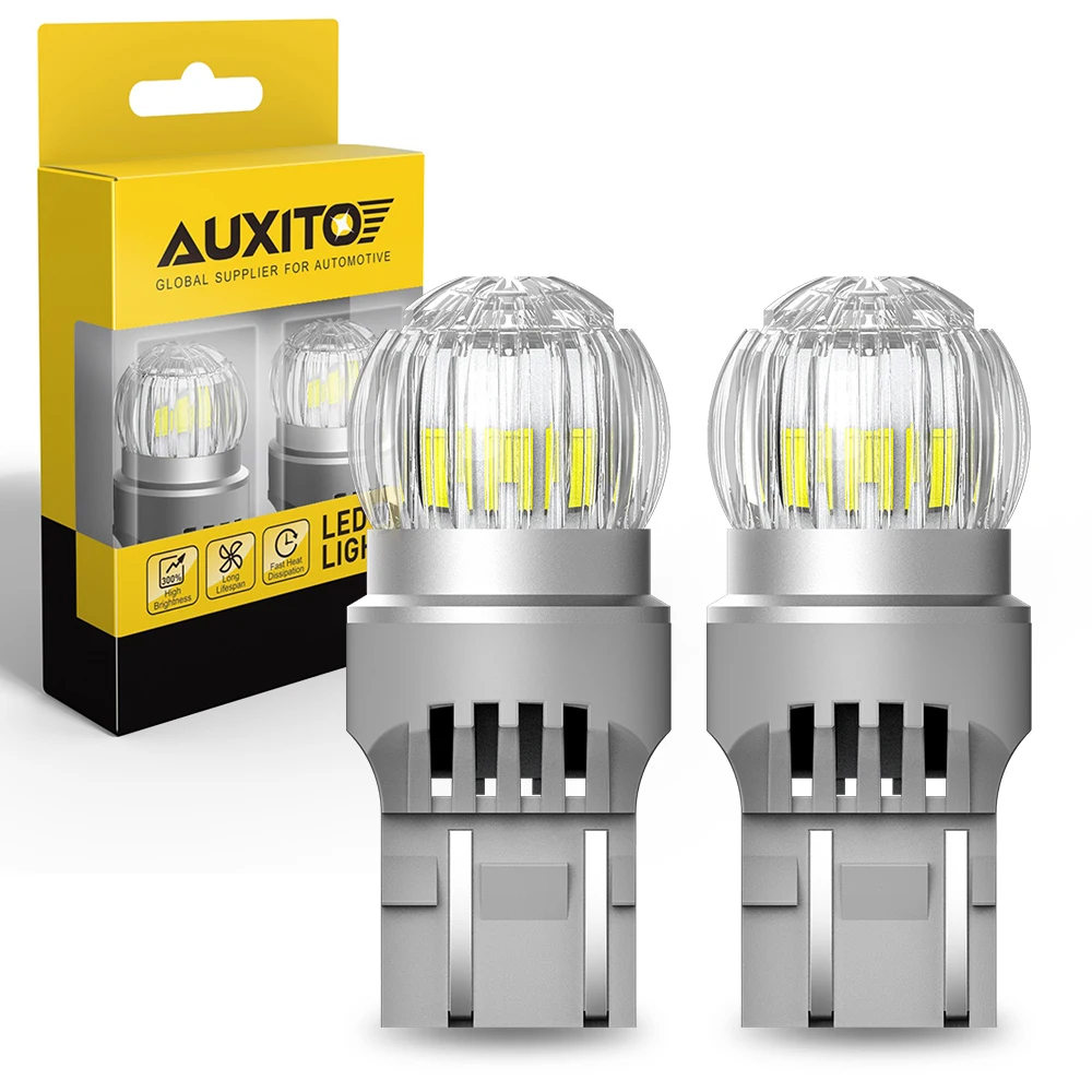 Auxito 2x T20 7440 Wy21w 7443 W21/5w Led Bulb Led Day Light Canbus Error Free 6000k Super Bright Reversing Light - Signal Lamp -