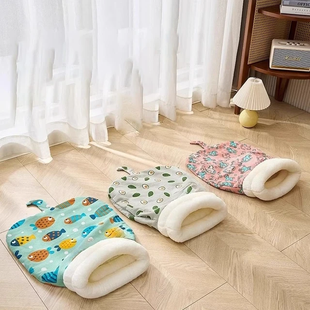 Cat Sleeping Bag Winter Soft Fluffy Thickened Pet Pocket Nest Bed Kitten Puppy Comfortable Warm Nest for Small Medium Dogs Cats 4