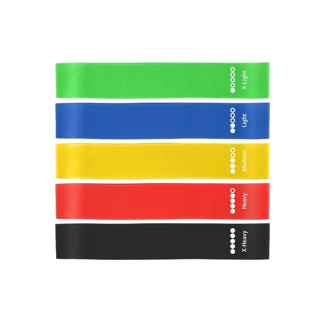 5Pcs Fitness Elastic Band Resistance Band Yoga Exercise Training Gym Fitness Sports Ring Sports Crossfit Resistance Bands 6