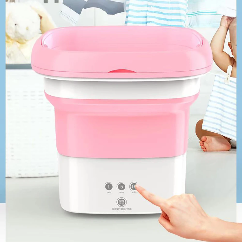 

Mini Washing Machine Home Portable Semi-automatic Washing Machine Electric Touch Button Washer Barrel With Dehydration Function