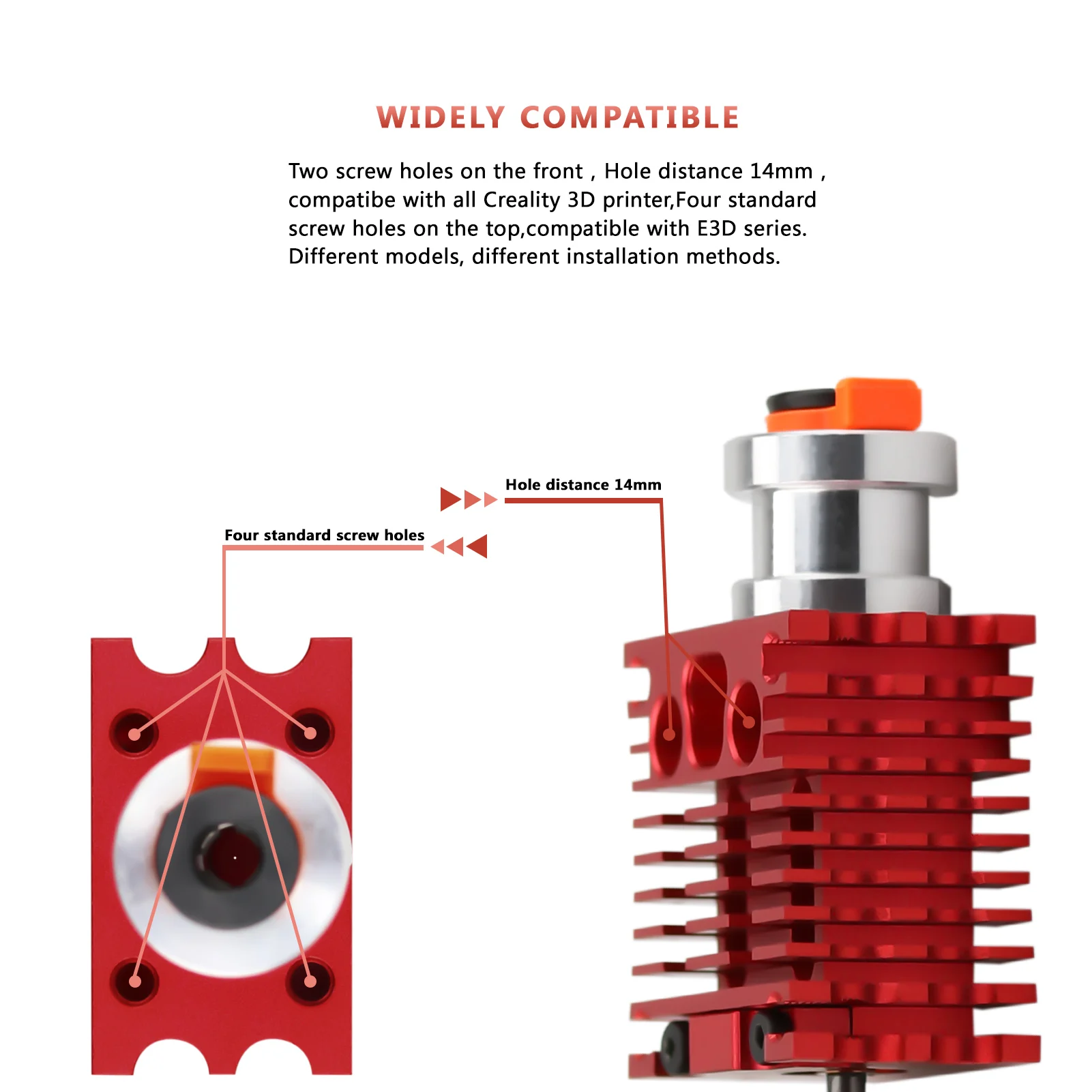 Red Lizard q1 Radiador Ultra Precisão Extrusora de Impressora 3d é Compatível com os Adaptadores de Hotend v6 e Cr10 Ender 3 - Imagem 4