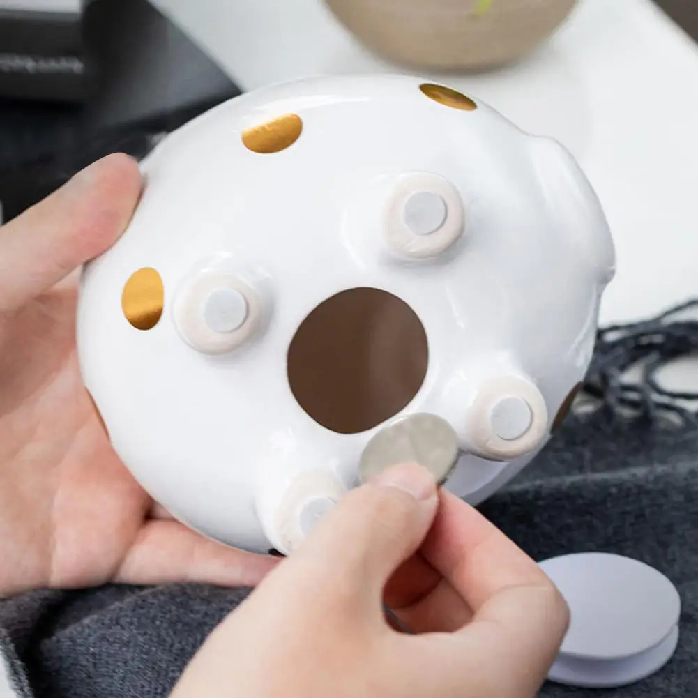 Ceramic Crown Pig Piggy Bank Golden Dot Cartoon Pig Coin Money Bank Home Bookshelf Desktop Decoration Coin Bank 4