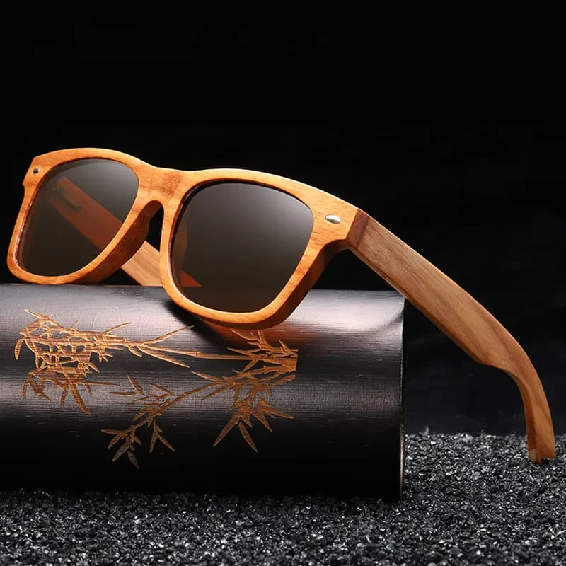 Occhiali da sole in plastica, legno e bambù, uomo donna, moda classica UV400, occhiali da sole da guida vintage, occhiali da pesca neri_voghion.com