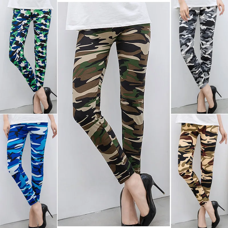 Summer Women Yoga Pants Elastic Sport Camouflage Leggings 3D Print Thin Fleece Slim Quick Dry Trouser Skinny Gym
