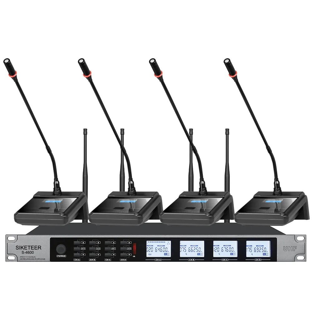 4-channel Professional Microphone System Conference Microphone ...