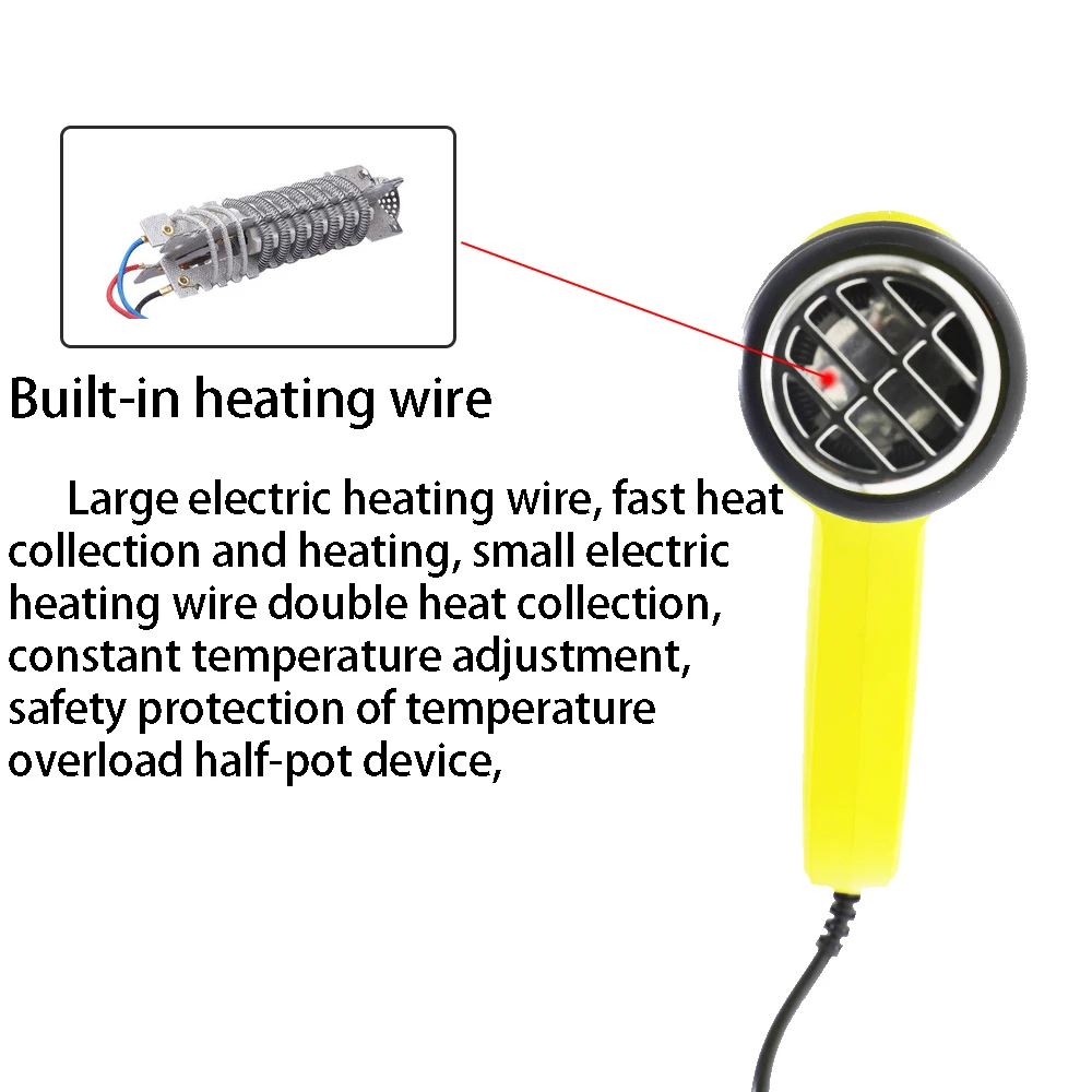 2000W Hot Air Gun Industrial Grade Digital Display Solding Heat Gun Electric Adjustable Temperature Welding Tool Electrical Tool hot air gun,heat gun