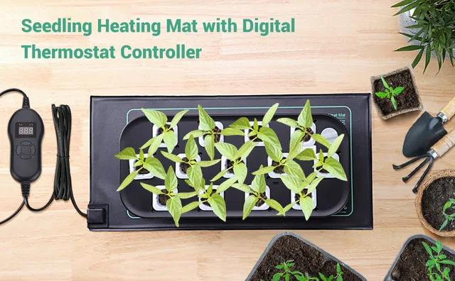 Electronic Heated Seedling Tray Mat for Greenhouse or Indoor Use