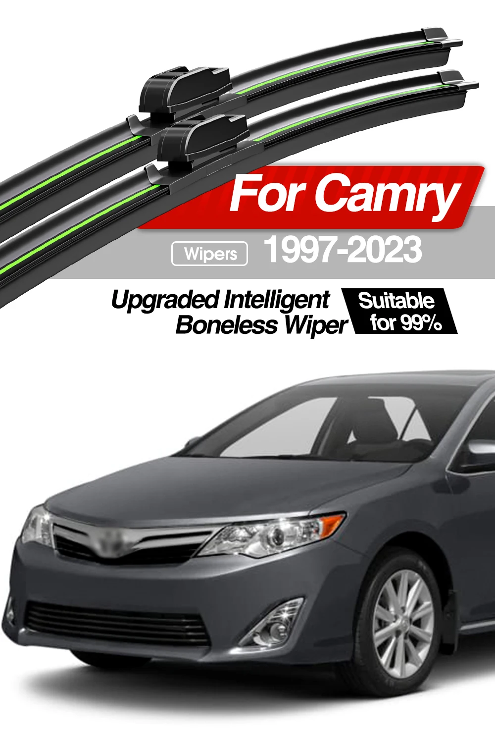 Für Toyota Camry XV20 XV30 XV40 XV50 XV70 1997-2023 Frontscheibe Wischer Klingen 2 stücke Windschutzscheibe Fenster Zubehör 2012 2017 – Detail 1