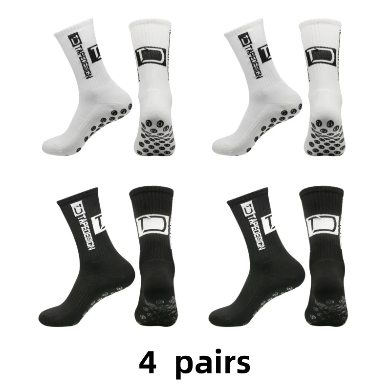 Fundo de toalha espessada absor&ccedil;&atilde;o de suor desodoriza&ccedil;&atilde;o meias futebol anti -lidando football socks 4 pairs