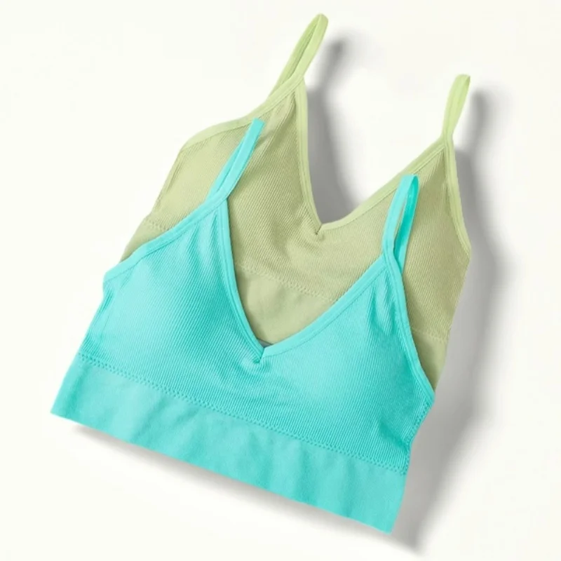 Women lingerie bra Women tube tops Crop Top Seamless Tube Top Underwear Low Back Bra Sports Fitness Streetwear Tank Bandeau Lingerie Removable Pad